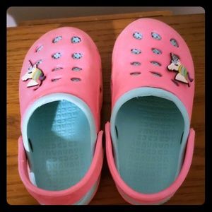 Unicorn girls slide ons